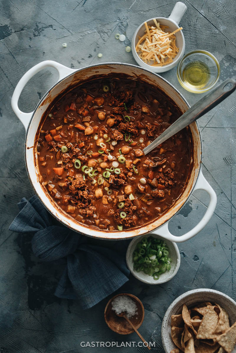 Vegan Chili in Pot