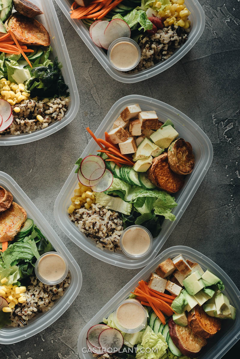Japanese Buddha Bowl Meal Prep containers