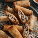 Crispy vegan spring rolls square