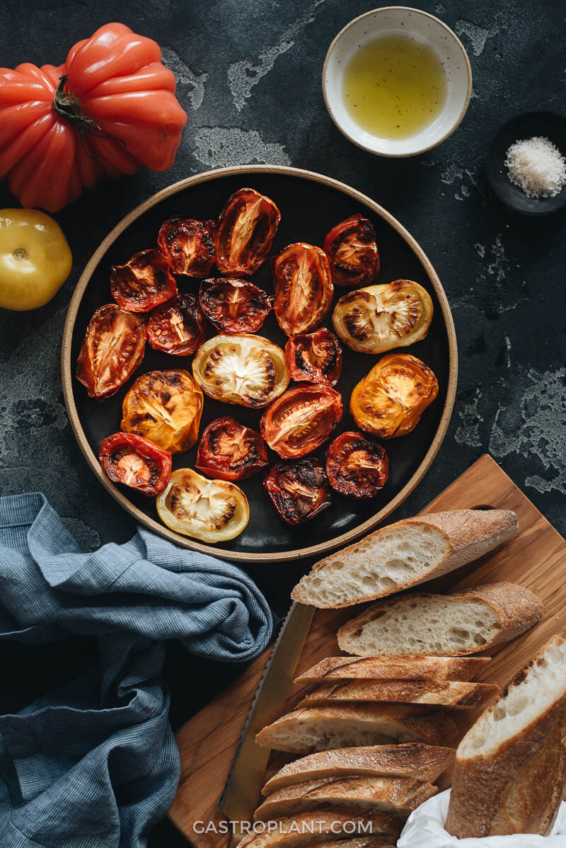 Easy Air Fryer Tomatoes with Baguette