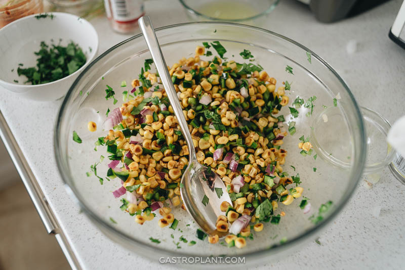 Vegan Chipotle Style Corn Salsa for Meal Prep
