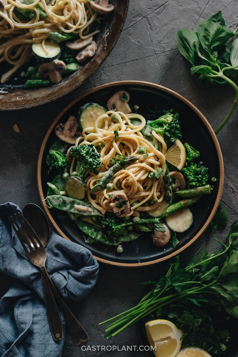 Vegan Pasta Primavera - Gastroplant