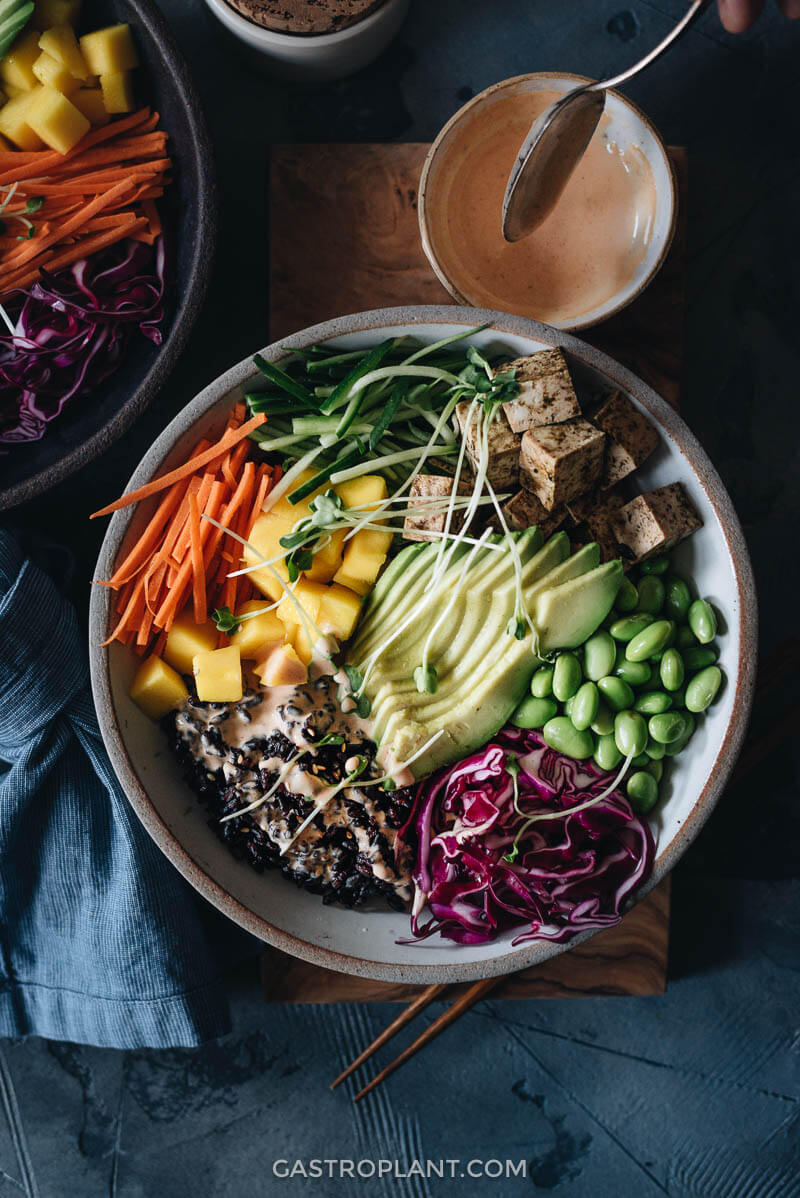 Vegan Poke Bowl with Nori-Marinated Umami Tofu