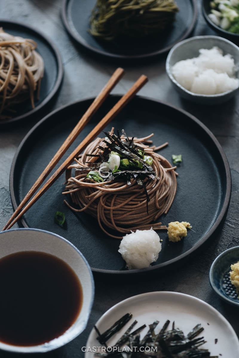 Cool Vegan Zaru Soba Dipping Buckwheat Noodles