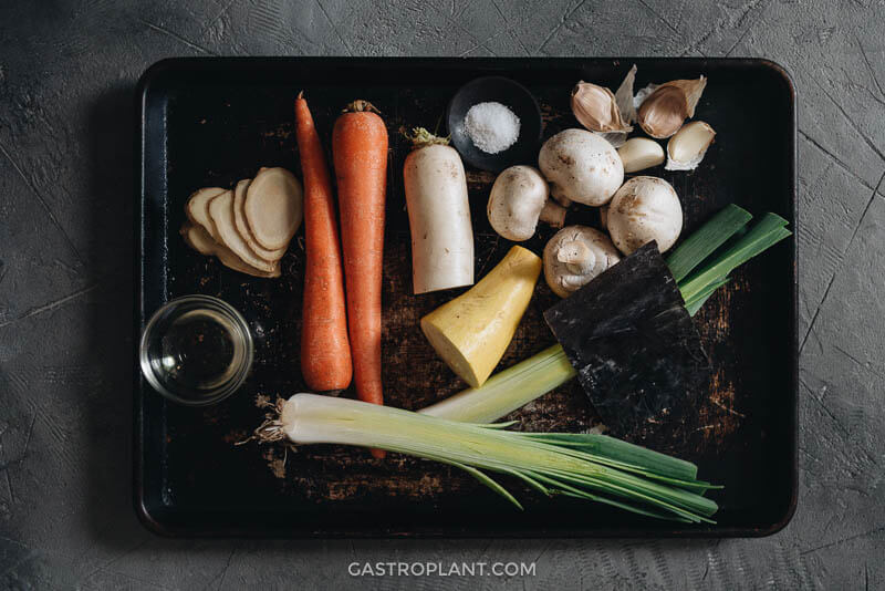 Asian vegetables for making broth