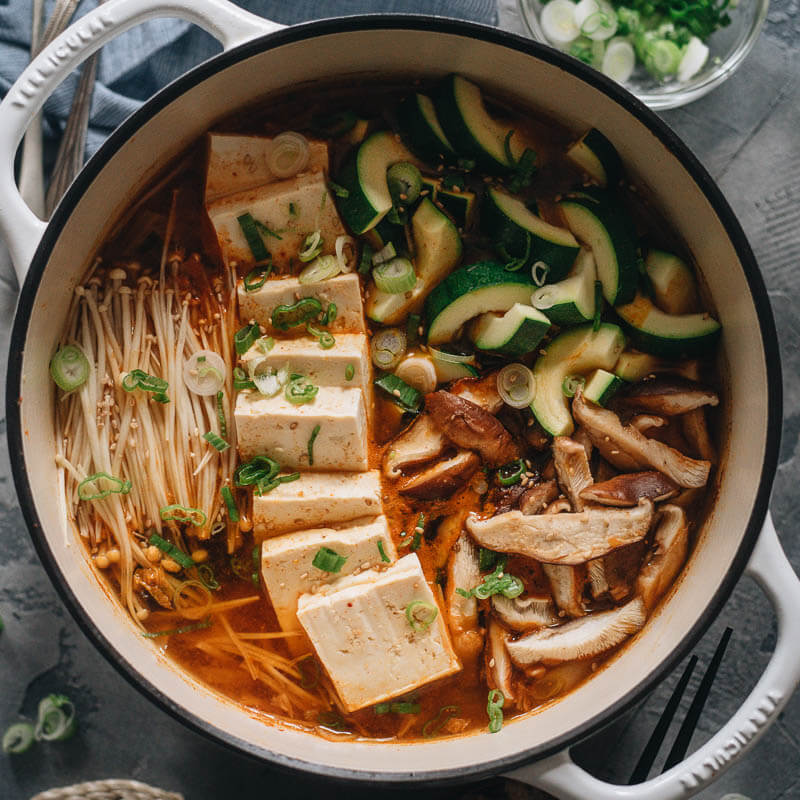 Vegan Kimchi Jjigae (Spicy Korean Stew) - Gastroplant