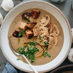 Creamy vegan cream of mushroom soup