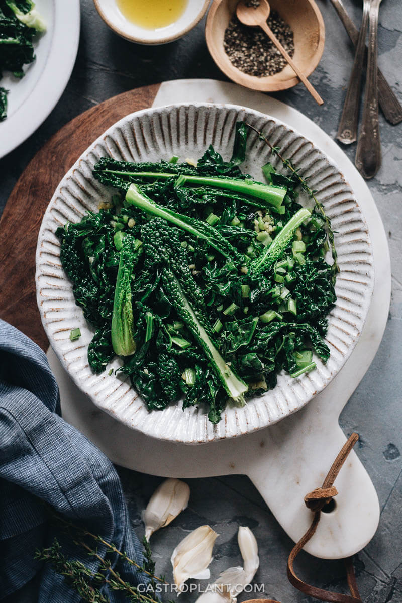 Easy fried kale for dinner