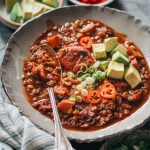 Easy vegan sweet potato and lentil chili